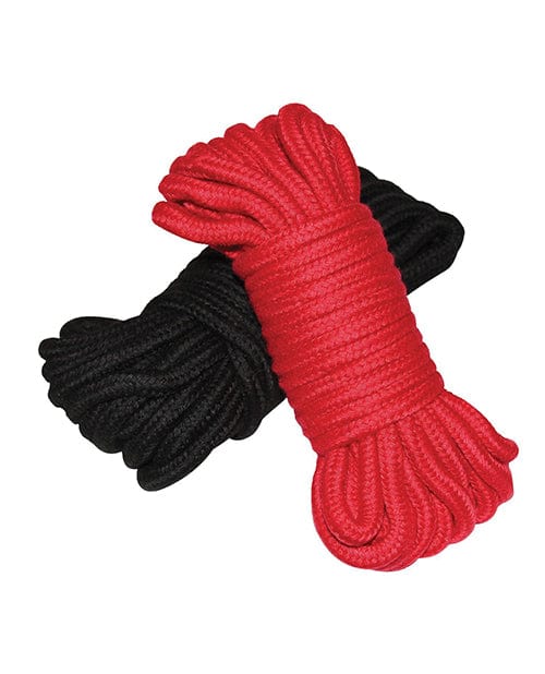 S & G Entertainment / Plesur Plesur Cotton Shibari Bondage Rope 2 Pack Black/red Kink & BDSM