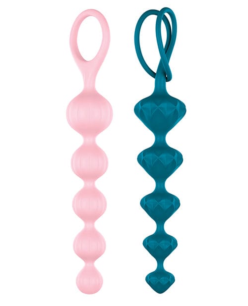 Satisfyer Satisfyer Love Beads Soft Silicone Beads Pink/Blue Anal Toys