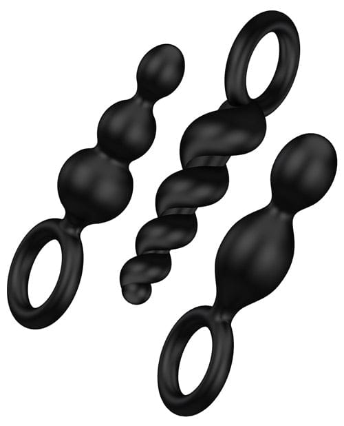 Satisfyer Satisfyer Plug Set Of 3 Black Anal Toys