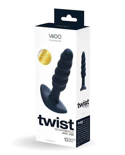 Savvy Co. Vedo Twist Rechargeable Anal Plug Black Anal Toys