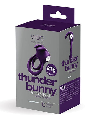Savvy Co. VeDO Thunder Bunny Rechargeable Dual Ring Deep Purple Penis Toys