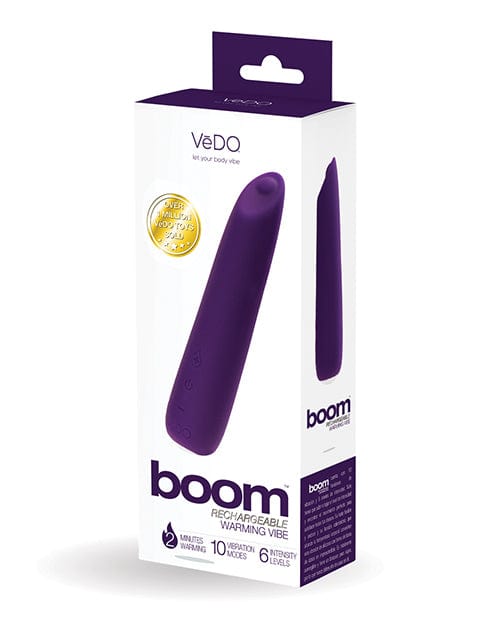 Savvy Co. Vedo Boom Rechargeable Ultra Powerful Vibe Purple Vibrators