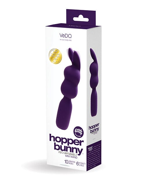 Savvy Co. Vedo Hopper Bunny Rechargeable Mini Wand Purple Vibrators