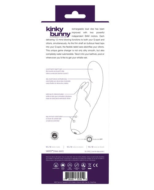 Savvy Co. VeDO Kinky Bunny Plus Rechargeable Dual Vibe Vibrators