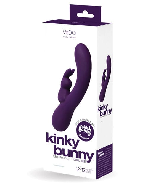 Savvy Co. VeDO Kinky Bunny Plus Rechargeable Dual Vibe Deep Purple Vibrators