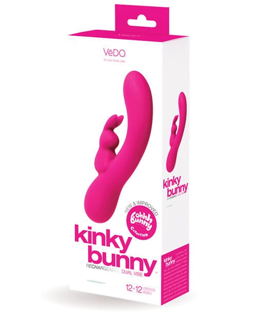 Savvy Co. VeDO Kinky Bunny Plus Rechargeable Dual Vibe Foxy Pink Vibrators