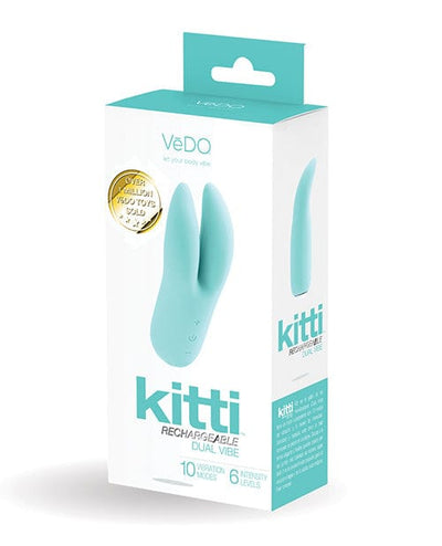 Savvy Co. VeDO Kitti Rechargeable Dual Vibe Tease Me Turquoise Vibrators
