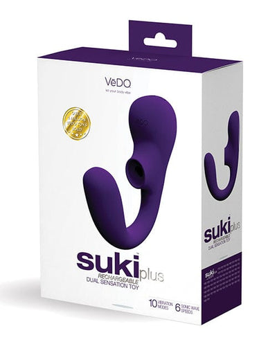 Savvy Co. Vedo Suki Plus Rechargeable Dual Sonic Vibe Deep Purple Vibrators