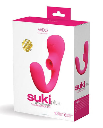 Savvy Co. Vedo Suki Plus Rechargeable Dual Sonic Vibe Foxy Pink Vibrators