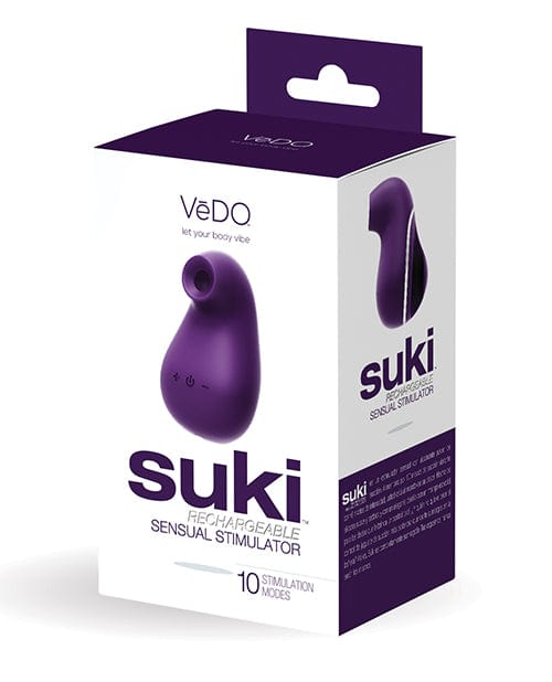 Savvy Co. VeDO Suki Rechargeable Vibrating Sucker Deep Purple Vibrators