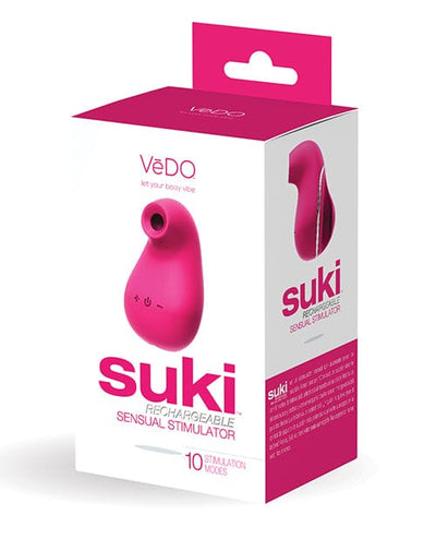 Savvy Co. VeDO Suki Rechargeable Vibrating Sucker Foxy Pink Vibrators