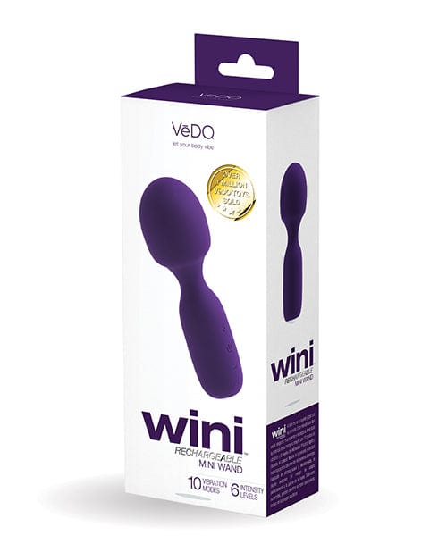 Savvy Co. VeDO Wini Rechargeable Mini Wand Deep Purple Vibrators