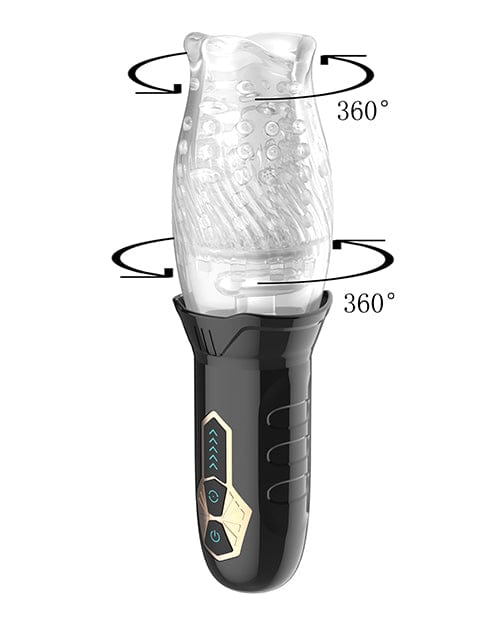 Secwell Male Rose Cyclone Spinning Masturbator - Black Penis Toys