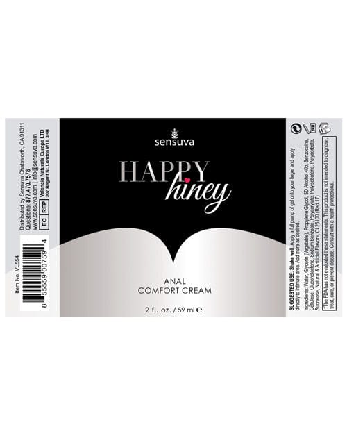 Sensuva Happy Hiney Anal Comfort Cream - 2 Oz.