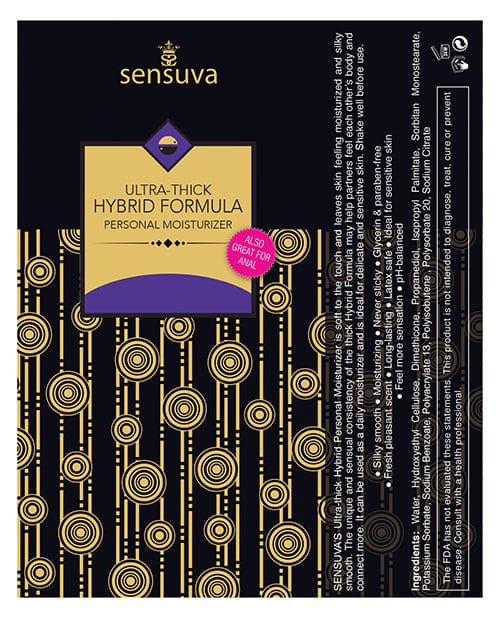Sensuva Valencia Naturals Sensuva Ultra Thick Personal Moisturizer - 1.7 Oz. Unscented Lubes