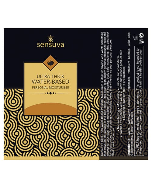 Sensuva Valencia Naturals Sensuva Ultra Thick Water Based Personal Moisturizer Lubes