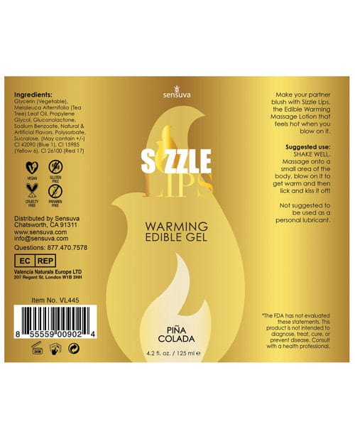 Sensuva Sizzle Lips Warming Gel
