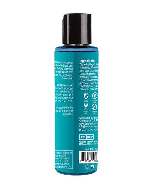Sizzle Lips Warming Gel - 4.2 Oz. Bottle Blueberry Ice Pop