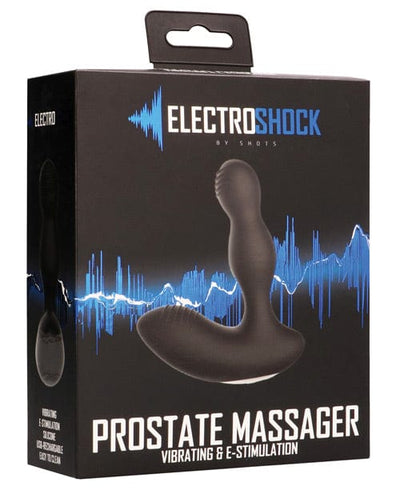 Shots America Shots Electroshock E-stimulation Vibrating Prostate Massager - Black Anal Toys