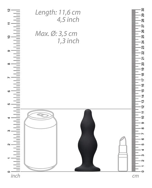 Shots America Shots Ouch Bubble Butt Plug - Black Anal Toys