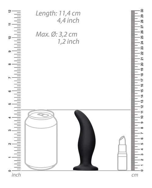 Shots America Shots Ouch Curve Butt Plug - Black Anal Toys