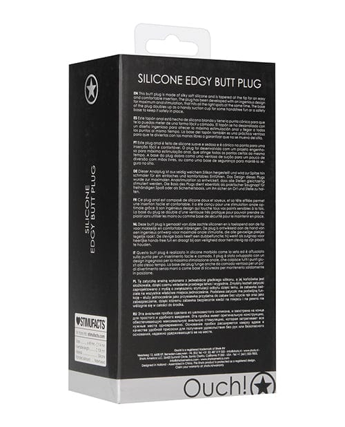 Shots America Shots Ouch Edgy Butt Plug - Black Anal Toys
