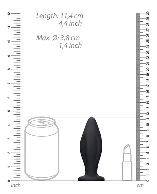 Shots America Shots Ouch Edgy Butt Plug - Black Anal Toys
