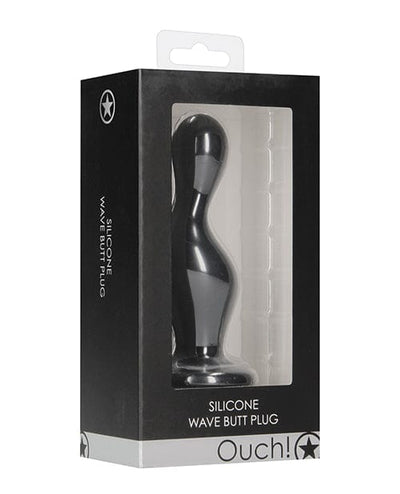 Shots America Shots Ouch Wave Butt Plug - Black Anal Toys