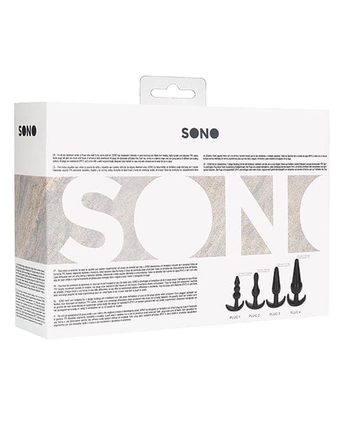 Shots America Shots Sono No. 8 Butt Plug - Black Set Of 4 Anal Toys