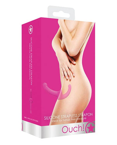 Shots America Shots Ouch Silicone Strapless Strap On Pink Dildos