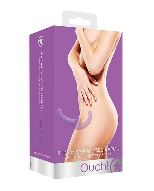 Shots America Shots Ouch Silicone Strapless Strap On Purple Dildos