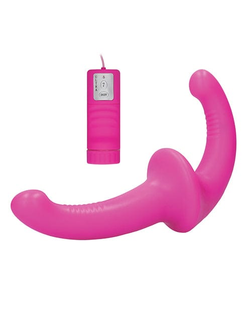 Shots America Shots Ouch Vibrating Silicone Strapless Strap On with Controller Dildos