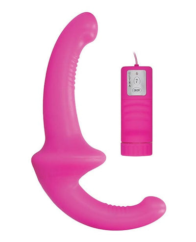 Shots America Shots Ouch Vibrating Silicone Strapless Strap On with Controller Dildos