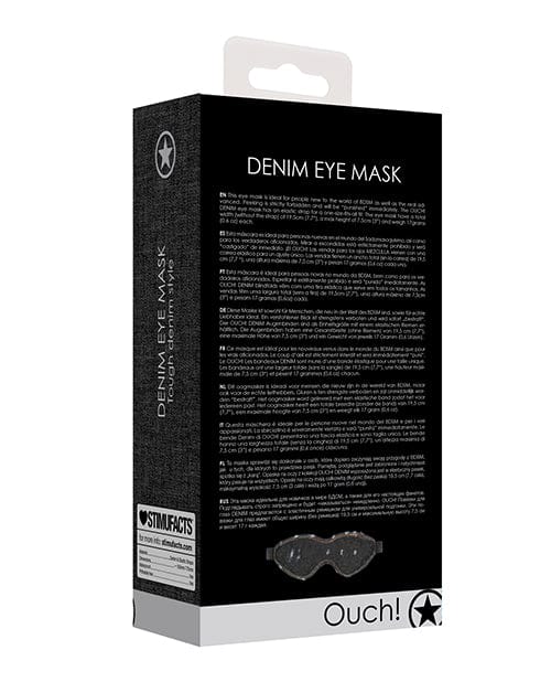 Shots America Shots Denim Eye Mask Kink &amp; BDSM