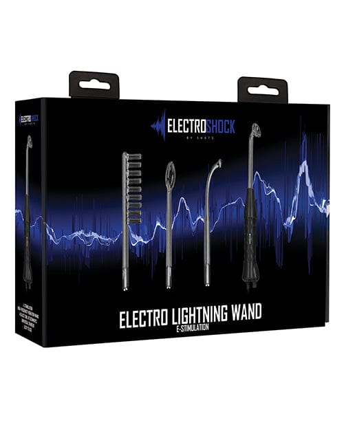 Shots America Shots Electroshock Lightning Wand - Black Kink &amp; BDSM