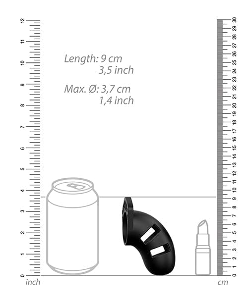 Shots America Shots Man Cage Chastity 3.5" Cock Cage Model 20 - Black Kink &amp; BDSM