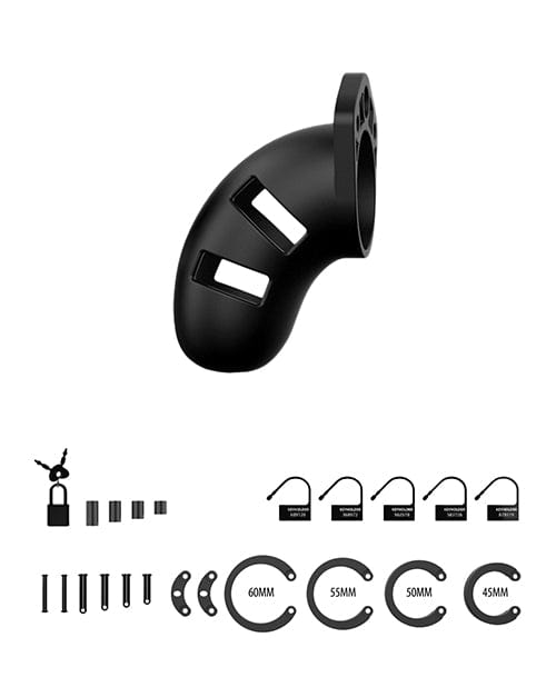 Shots America Shots Man Cage Chastity 3.5" Cock Cage Model 20 - Black Kink &amp; BDSM