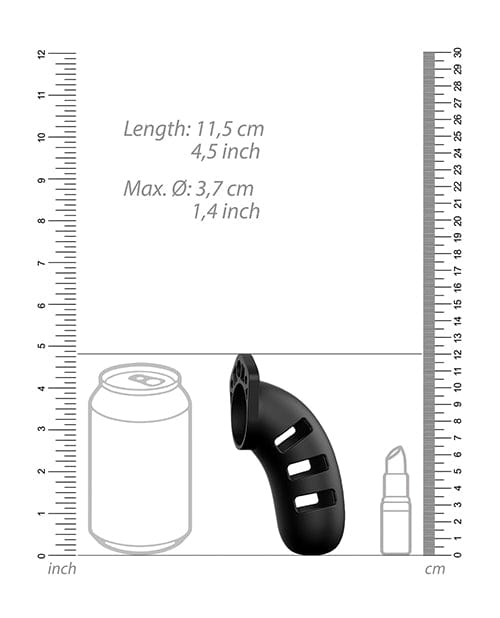 Shots America Shots Man Cage Chastity 4.5" Cock Cage Model 21 - Black Kink &amp; BDSM