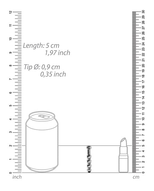 Shots America Shots Ouch 9mm Urethral Sounding Metal Plug Kink &amp; BDSM