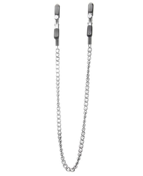 Shots America Shots Ouch Adjustable Nipple Clamps with Chain Kink &amp; BDSM