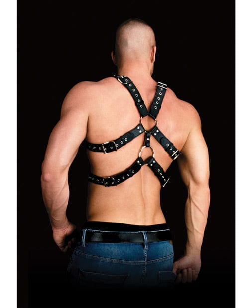 Shots America Shots Ouch Andreas Masculine Masterpiece Body Harness - Black Kink &amp; BDSM