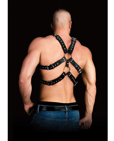 Shots America Shots Ouch Andreas Masculine Masterpiece Body Harness - Black Kink & BDSM