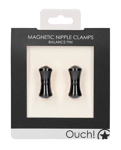 Shots America Shots Ouch Balance Pin Magnetic Nipple Clamps Black Kink &amp; BDSM