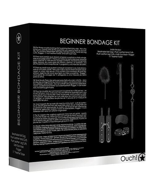 Shots America Shots Ouch Beginners Bondage Kit - Black Kink &amp; BDSM