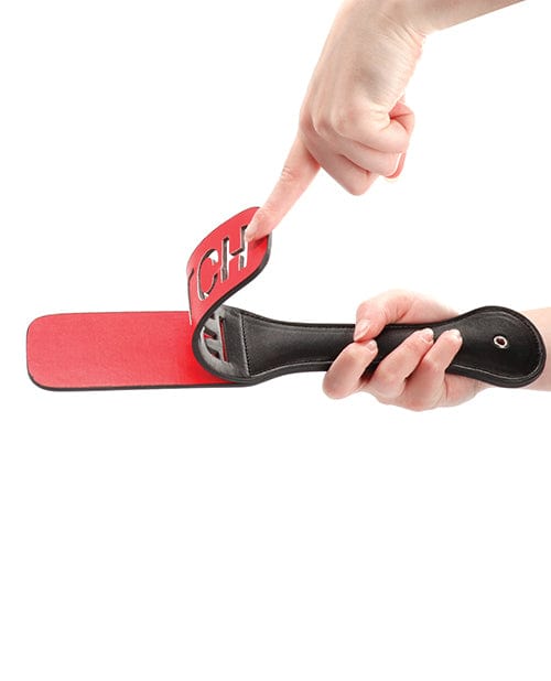 Shots America Shots Ouch Bitch Paddle - Black Kink &amp; BDSM