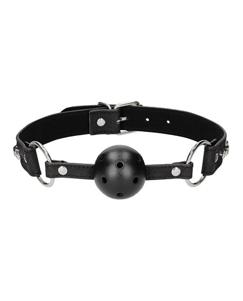 Shots America Shots Ouch Diamond Breathable Ball Gag - Black Kink &amp; BDSM