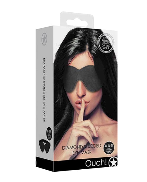 Shots America Shots Ouch Diamond Studded Eye Mask - Black Kink &amp; BDSM