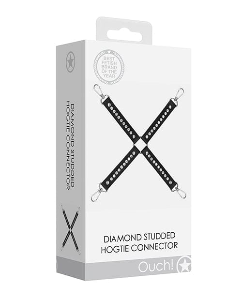 Shots America Shots Ouch Diamond Studded Hogtie - Black Kink &amp; BDSM