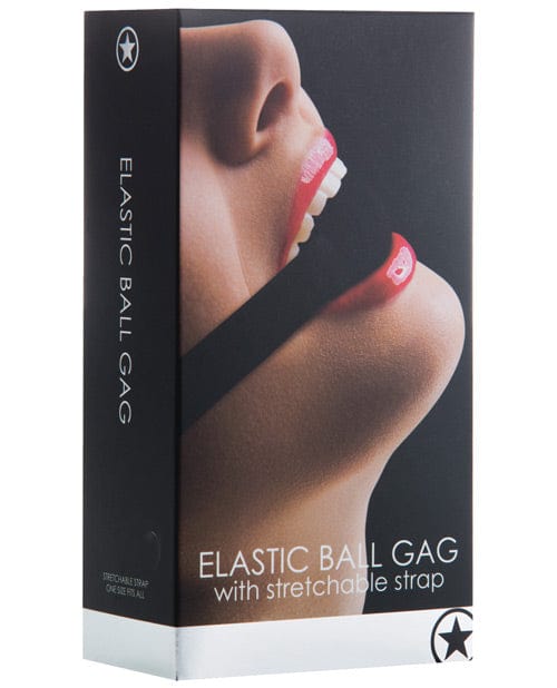 Shots America Shots Ouch Elastic Ball Gag - Black Kink &amp; BDSM