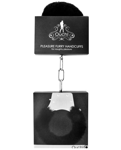 Shots America Shots Ouch Furry Pleasure Handcuffs Black Kink &amp; BDSM